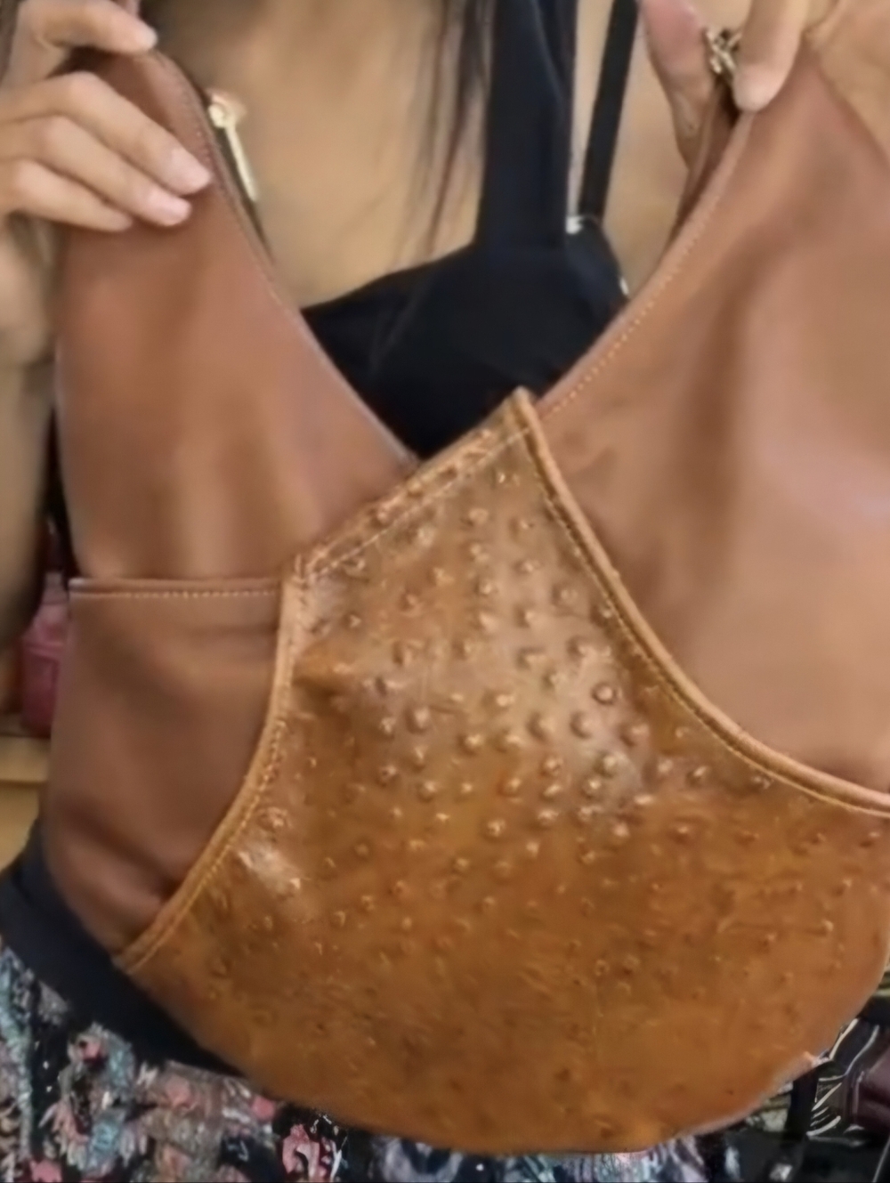 Women's Brown Leather Hobo Bag
